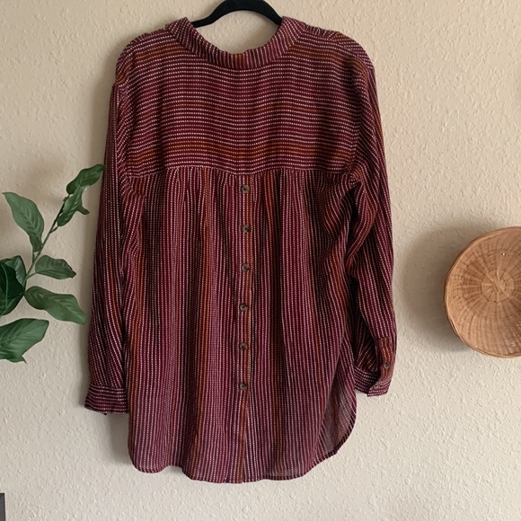 Anthropologie wool blend button down blouse - Picture 5 of 5